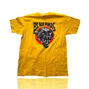 Black Pumas: Official Band Tee: Gold & Black: Adult Large: Austin-Texas:
